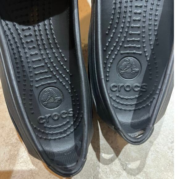 Crocs Kadee Flats ballet-inspired slip-on close toed shoes Black Sz 10 - Picture 5 of 10